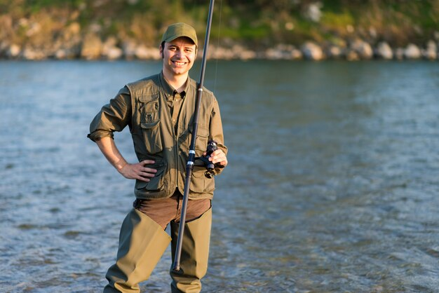Man in Fishing Clothes