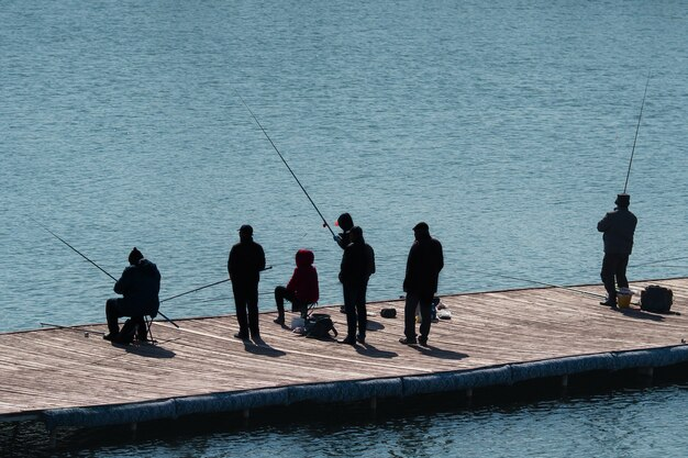 people fishing